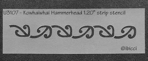 ibicci Māori Kowhaiwhai Hammerhead Strip stencil 1.20"